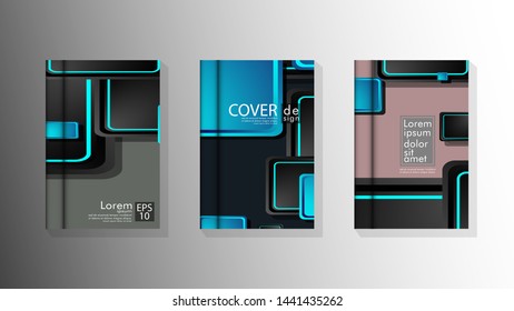 Vector collection of book cover backgrounds. eps 10 vector design illustrations