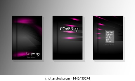 Vector collection of book cover backgrounds. eps 10 vector design illustrations. pink color