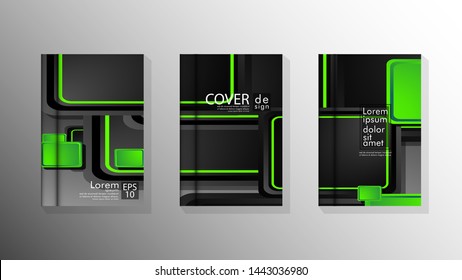 Vector collection of book cover backgrounds. eps 10 vector design illustrations