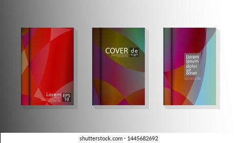Vector collection of book cover backgrounds. eps 10 vector design illustrations