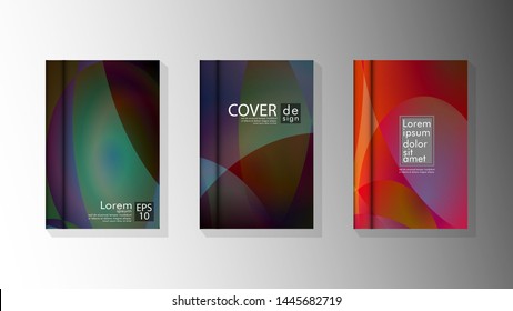 Vector collection of book cover backgrounds. eps 10 vector design illustrations