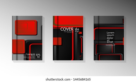 Vector collection of book cover backgrounds. eps 10 vector design illustrations