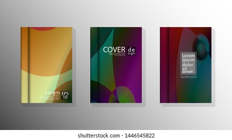 Vector collection of book cover backgrounds. eps 10 vector design illustrations