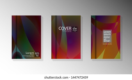 Vector collection of book cover backgrounds. eps 10 vector design illustrations