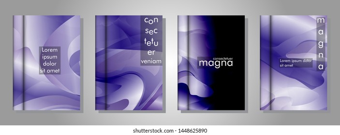 Vector collection of book cover backgrounds. vector design illustration eps 10. purple gradient
