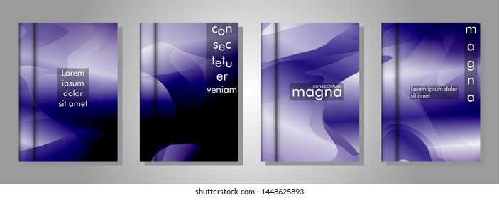 Vector collection of book cover backgrounds. vector design illustration eps 10. purple gradient
