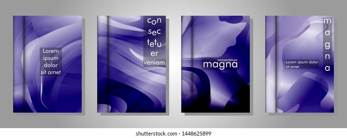 Vector collection of book cover backgrounds. vector design illustration eps 10. purple gradient
