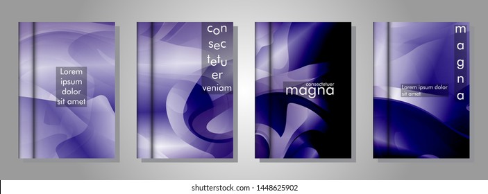 Vector collection of book cover backgrounds. vector design illustration eps 10. purple gradient
