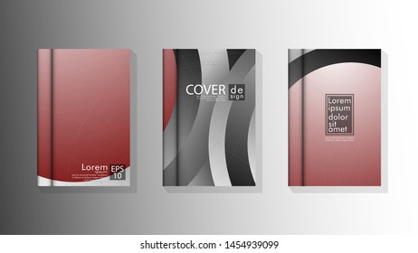 Vector collection of book cover backgrounds. eps 10 vector design illustrations