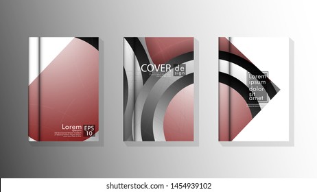 Vector collection of book cover backgrounds. eps 10 vector design illustrations