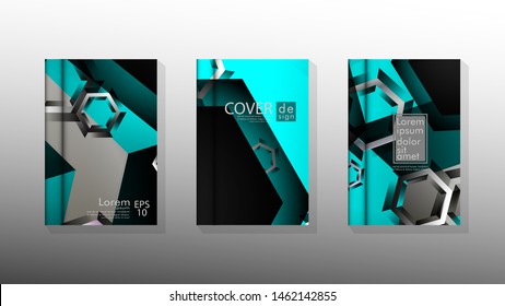 Vector collection of book cover backgrounds. eps 10 vector design illustrations