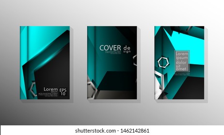 Vector collection of book cover backgrounds. eps 10 vector design illustrations
