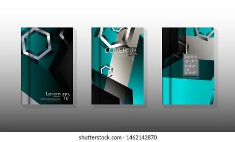 Vector collection of book cover backgrounds. eps 10 vector design illustrations