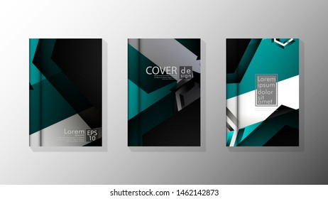 Vector collection of book cover backgrounds. eps 10 vector design illustrations