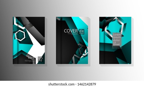 Vector collection of book cover backgrounds. eps 10 vector design illustrations