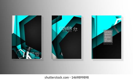 Vector collection of book cover backgrounds. eps 10 vector design illustrations
