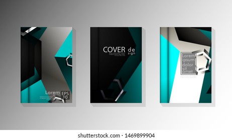 Vector collection of book cover backgrounds. eps 10 vector design illustrations