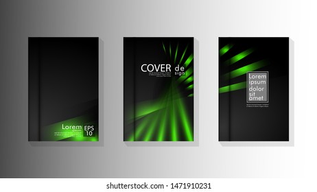 Vector collection of book cover backgrounds. eps 10 vector design illustrations. green color 
