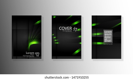 Vector collection of book cover backgrounds. eps 10 vector design illustrations. green color 