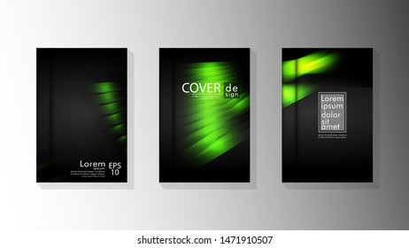 Vector collection of book cover backgrounds. eps 10 vector design illustrations. green color 