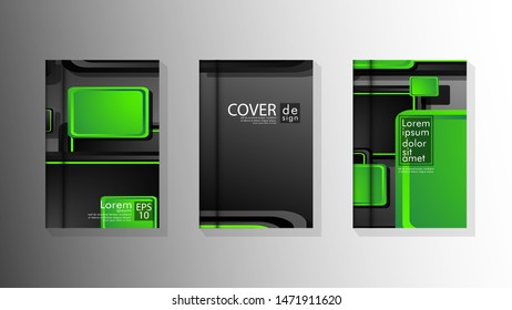 Vector collection of book cover backgrounds. eps 10 vector design illustrations