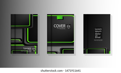 Vector collection of book cover backgrounds. eps 10 vector design illustrations