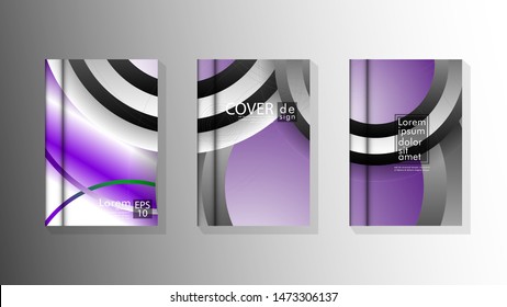 Vector collection of book cover backgrounds. eps 10 vector design illustrations