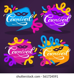 vector collection of bright carnival banners and invitations