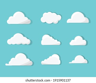 Vector Collection Of Bright Cloud