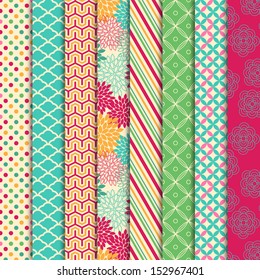 Vector Collection of Bright and Colorful Backgrounds or Digital Papers