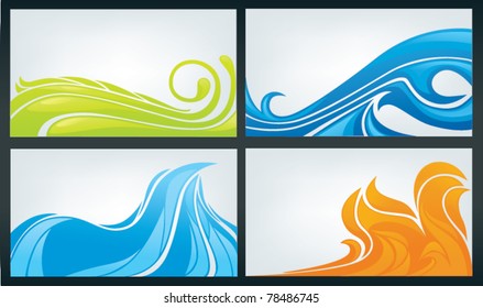 vector collection of business cards