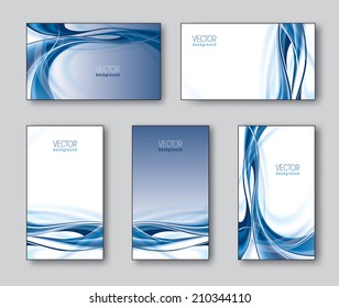Vector Collection of Business Cards or Gift Cards. 