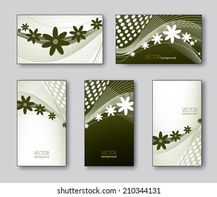 Vector Collection of Business Cards or Gift Cards. 