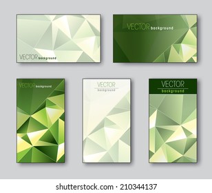 Vector Collection of Business Cards or Gift Cards. 