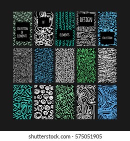 Vector Collection of card art templates. Set of templates for business cards, invitations, mobile banners, social media and advertising