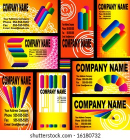 Vector Collection of card Orange  Can