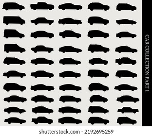 Vector collection of cars, by category and series