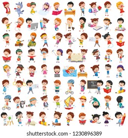 Vector Collection Of Cartoon Children