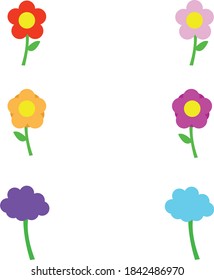 vector collection of cartoon flower