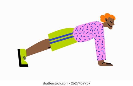 Vector collection with cartoon man who are engaged in different activities for health. Cute illustration of people doing physical exercises. Lifestyle for mental and physical wellness