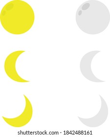 vector collection of cartoon moon