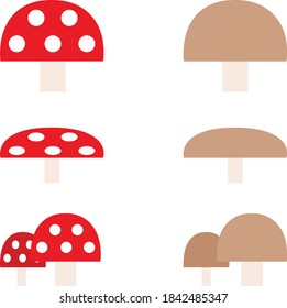 vector collection of cartoon mushroom