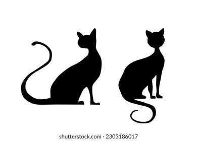 Vector collection of cat silhouette