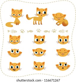 Vector collection of cats