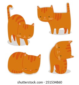 Vector collection of cats