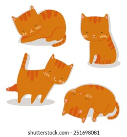 Vector collection of cats