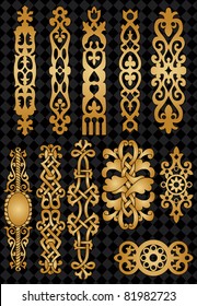 vector collection of celtic ornate elements