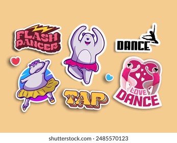 vector collection of character illustrations with a ballet theme