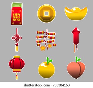 Vector collection of Chinese new year graphic element