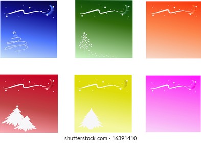 vector collection of christmas cards